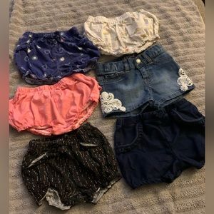 Little girls shorts lot. 6 pieces for one price